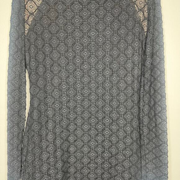 BCBGMaxAzria Black Velma Long-Sleeve Fringe Dress LBD Little Black Dress Size M - Picture 10 of 15